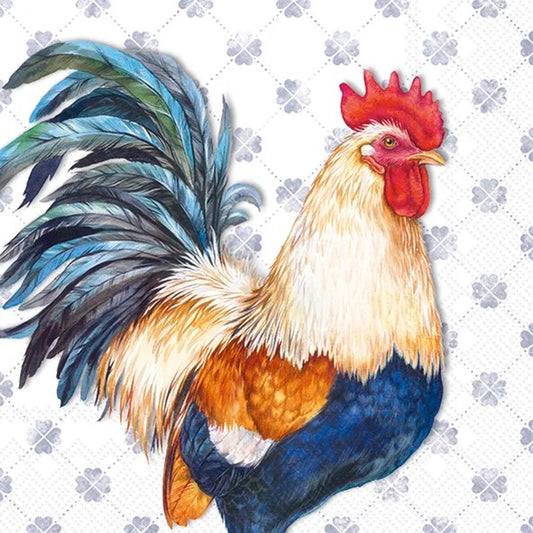 Serviett lunsj Albert Rooster Blue IHR