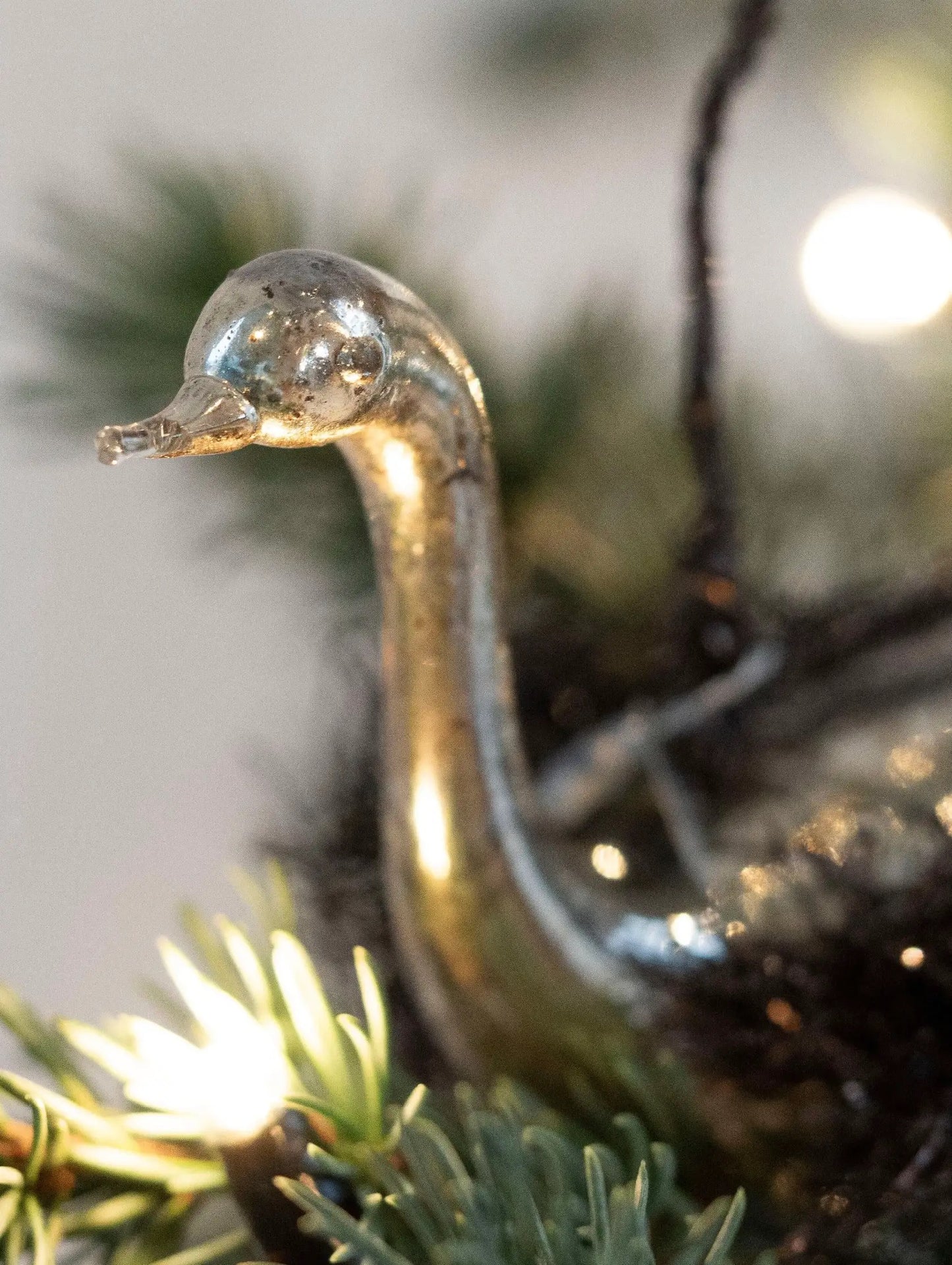 Julepynt fugl sølv Deus Living