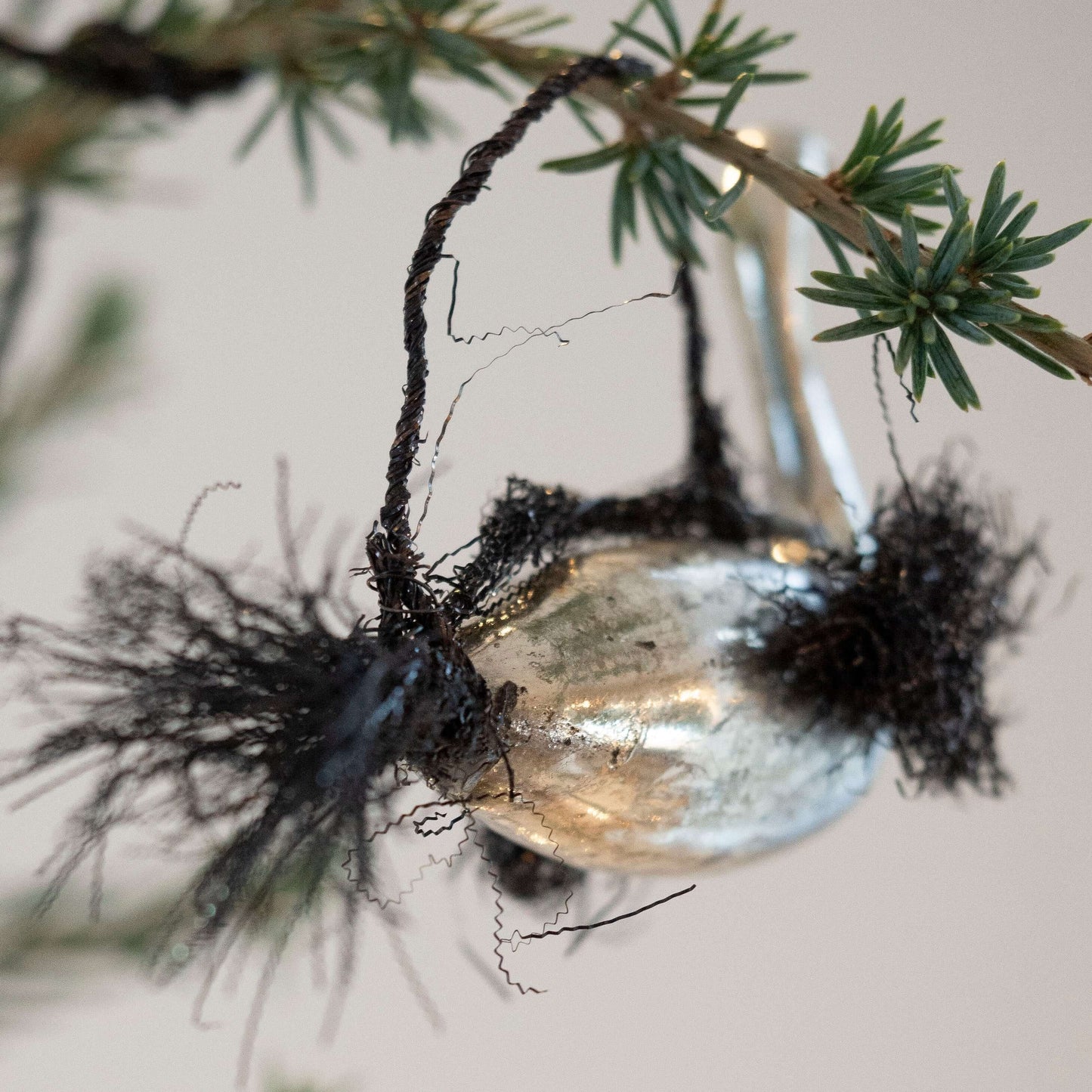 Julepynt fugl sølv Deus Living