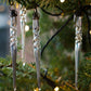 Julepynt 2 stk glass dråpe tvinnet sølv Deus Living