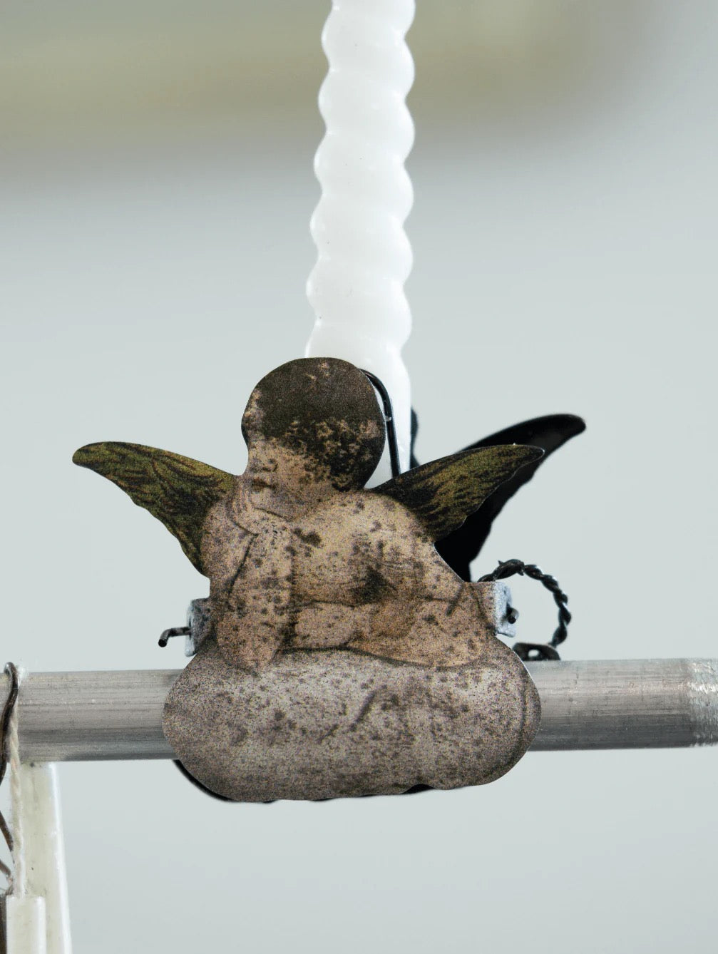 Lysestake klips engel vintage Deus Living