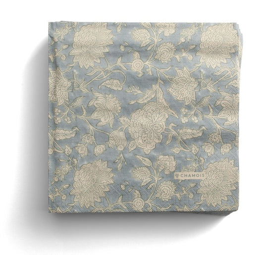 Serviett lunsj Indian Rose dusty blue 20 stk  Chamois