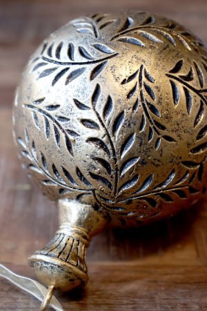 Julekule messing farget 10 cm Chic antique