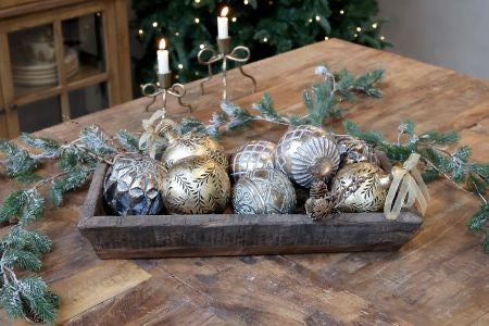 Julekule messing farget 10 cm Chic Antique