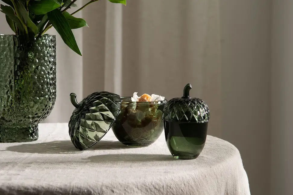 Krukke nøtt grønn liten Alot Decoration