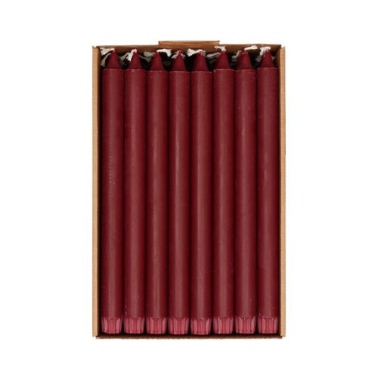 Kronelys 100% Stearin 2,2x28cm Wine Red