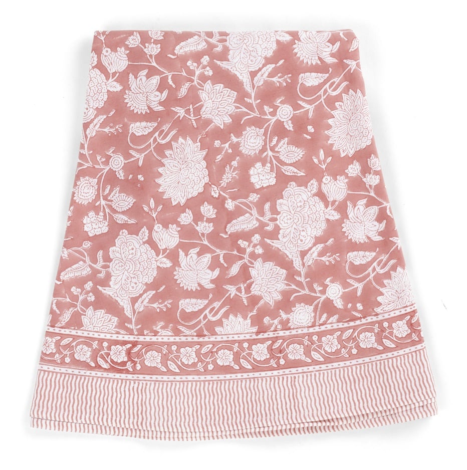 SALG Duk bomull rund 220 cm Indian Rose - Lantana Rose Chamois