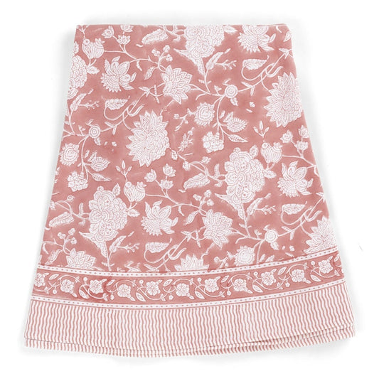 SALG Duk bomull rund 220 cm Indian Rose - Lantana Rose Chamois