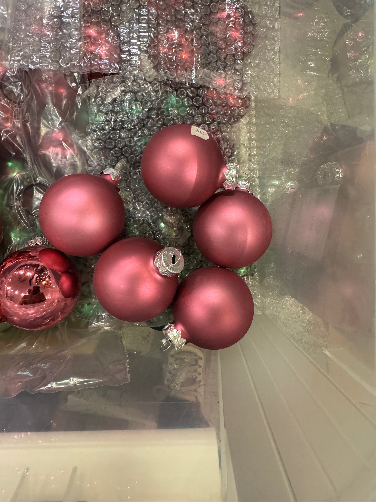 Julekule rosa matt 6cm Alot Decoration