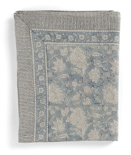 Duk lin Indian Rose - Dusty Blue  145x350cm Chamois