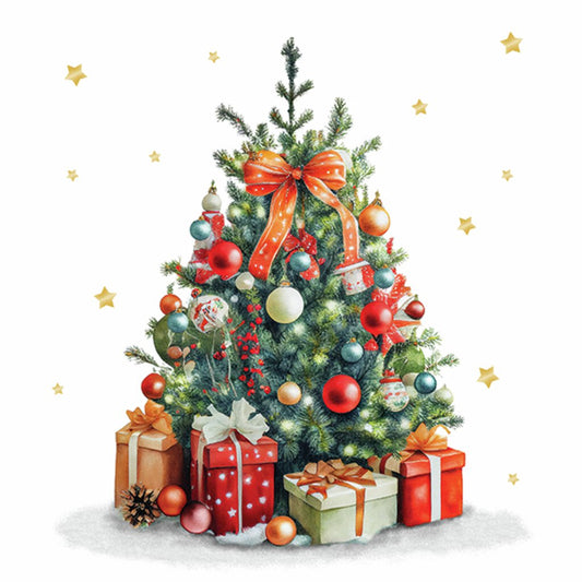 Serviett lunsj juletre Decorated Christmas tree Ambiente
