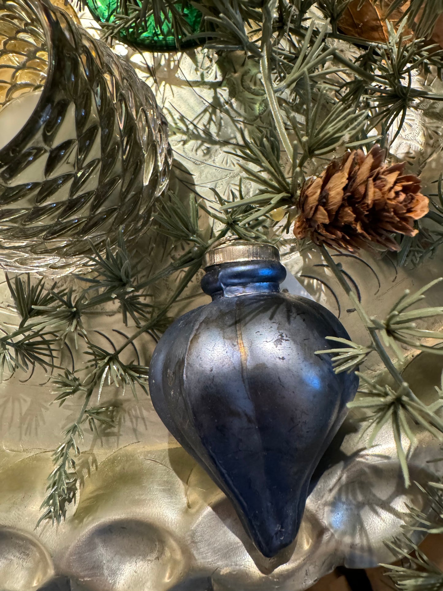 Julekule blå 5 cm Affari