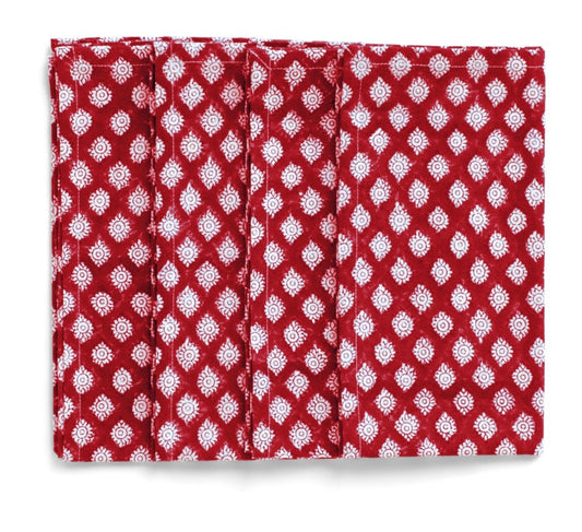Tøyservietter Medallion Cashmere bringebær røde Chamois