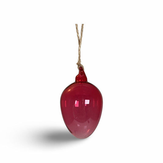 Glass egg 4,5 cm rosa Miljøgården