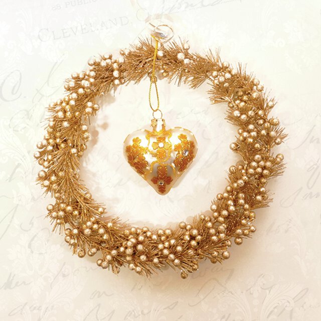 Serviett lunsj gull Heart of gold Ambiente