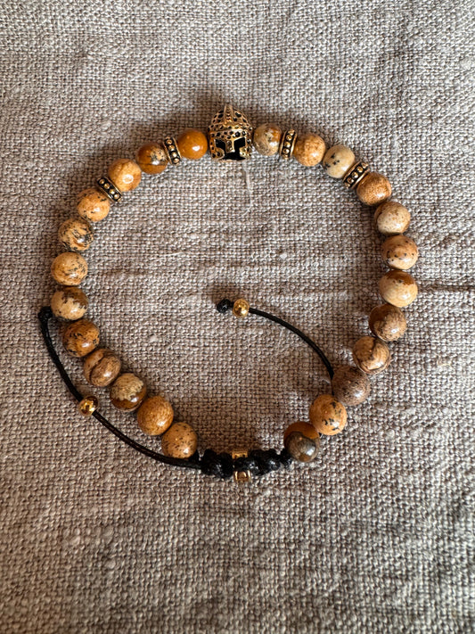 Armbånd beige native med hjelm Nordic Icon