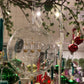 Julekule klar glass med kandelaber 10 cm Shishi