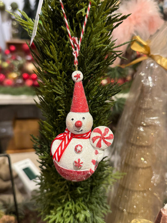 Snømann hvit og rød EDG Enzo de Gasperi