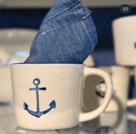 Tøyserviett blå melert Bruka Design
