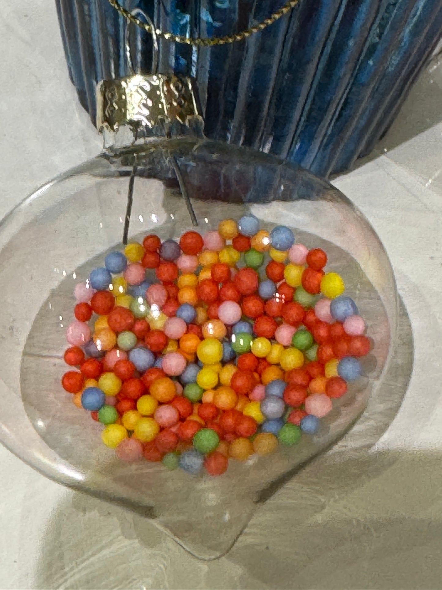 Julekule candy 6 cm Goodwill