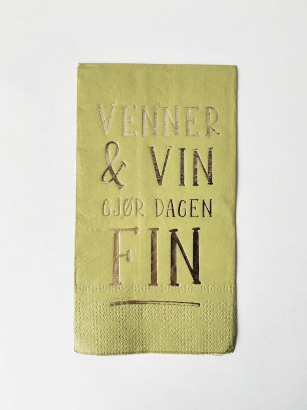 Buffet serviett venner og vin Trend Design