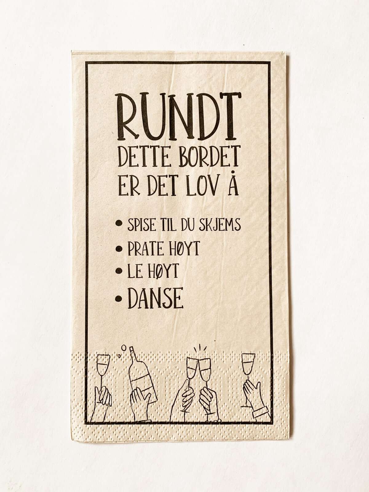 Buffet serviett Rundt Dette Bordet Trend design