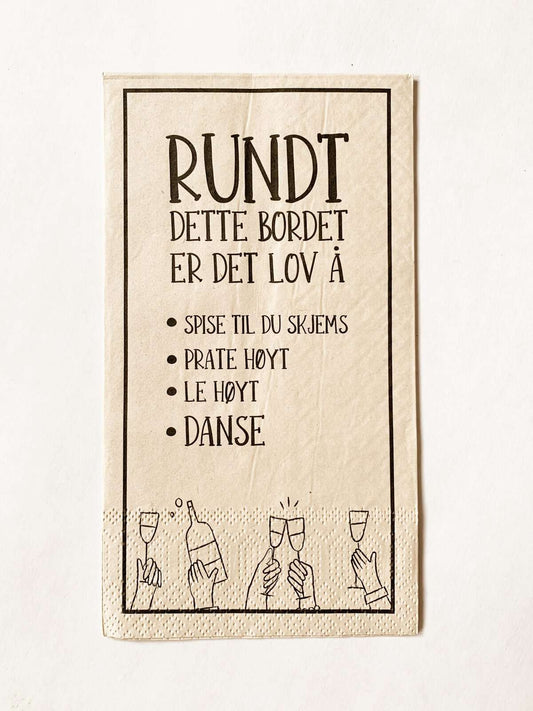 Buffet serviett Rundt Dette Bordet Trend design