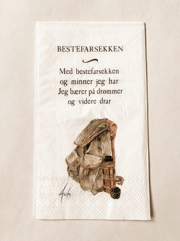 Buffet serviett "Bestefarsekken" Trend design
