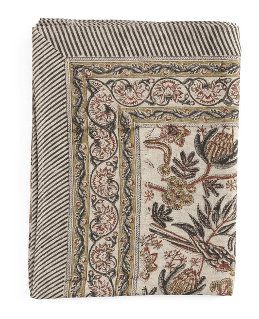 Duk lin Parrot - rust - 170x270cm Chamois