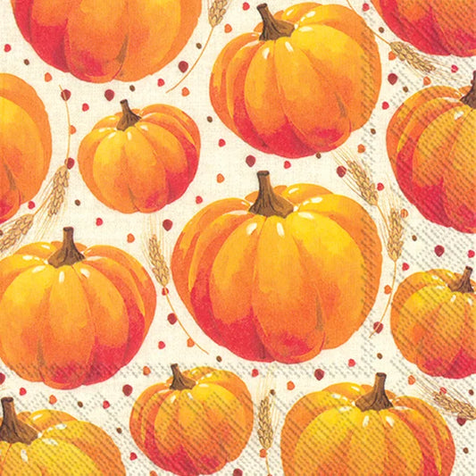 Serviett lunsj grønnsaker gresskar Pumpkin Allover Linen  IHR