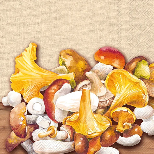 Serviett lunsj sopp Some Tasty Mushrooms Cream  IHR