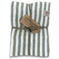 Duk lin stripet mosegrønn misty 2,5 m Lovely Linen