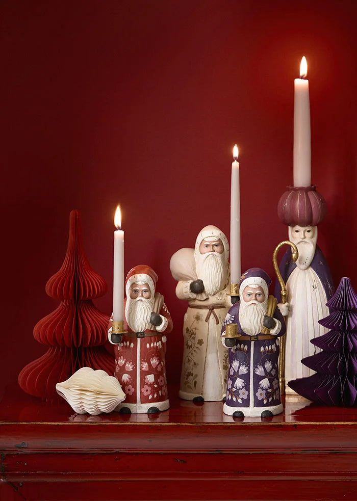 Jul Lysestake nisse Santa 18cm Marigold Red Bungalow