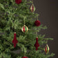 Julekule fløyel vinrød 8 cm Alot Decoration