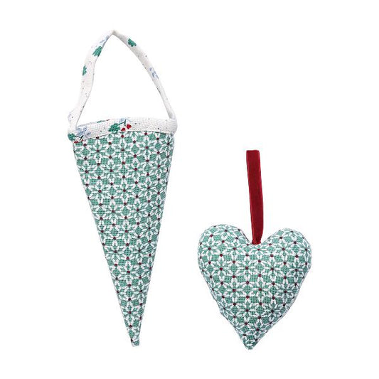 Kurv hjerte Juno green Greengate