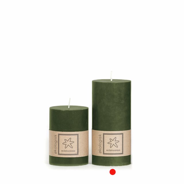 Kubbelys 100% Stearin 7x15 Deep Forest Green Edelweiss