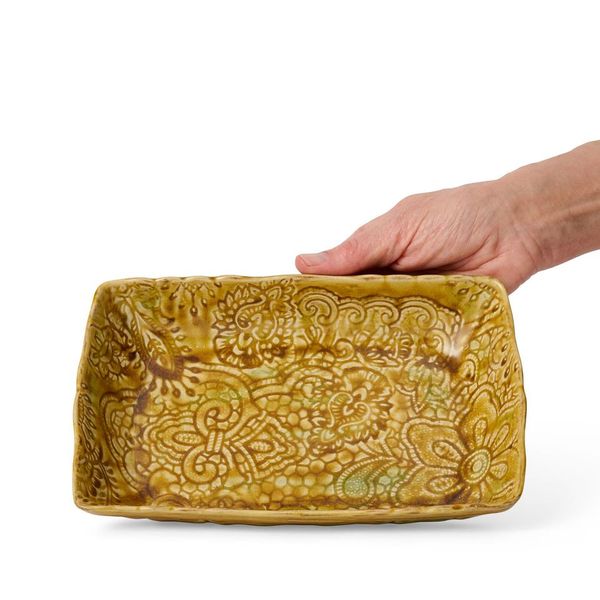 Ildfast form liten ananas pineapple oker gul Sthål