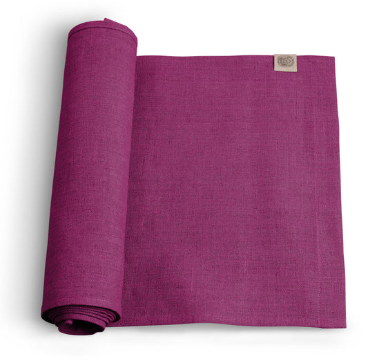 Løper classic lin cherry lyng 34x90 Lovely linen