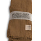 Duk lin mørk brun sjokolade 145x250 Lovely Linen