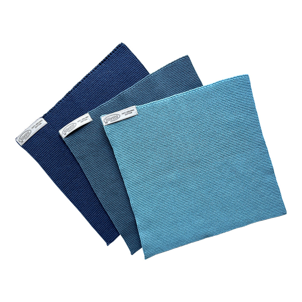 3 pk kluter blå blue peacock Solwang Design