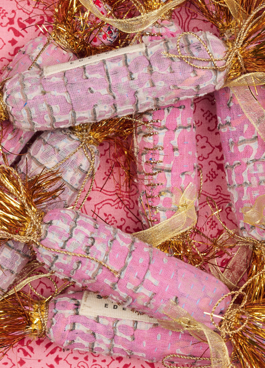 Toffee no 16 Vintage Kantha Key Pink Sissel Edelbo