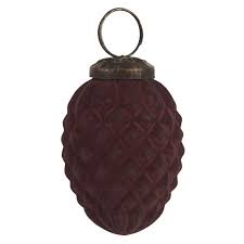 Julekule kongle bordeaux 5,5 cm Ib Laursen