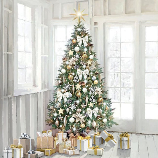 Serviett Lunsj juletre Decorated Christmas tree Ambiente