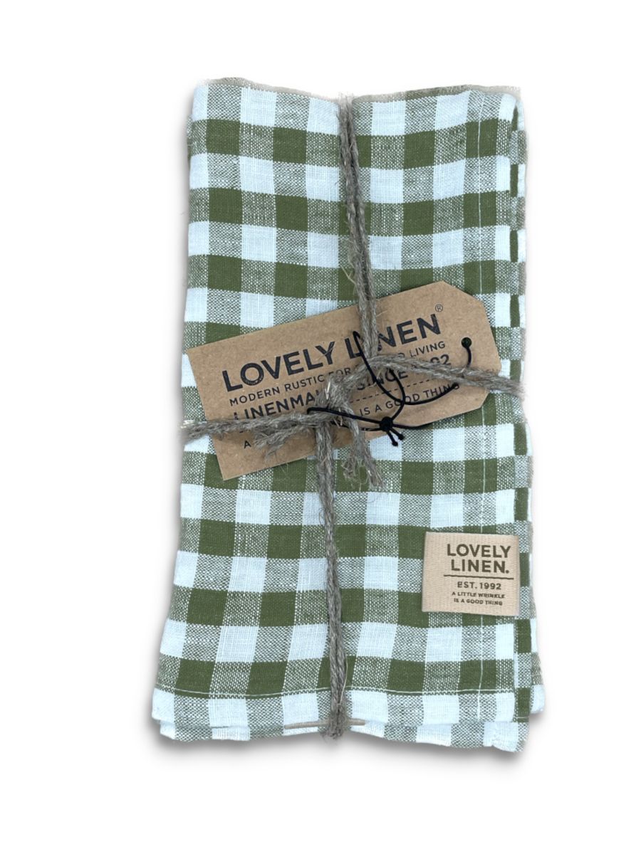 Duk lin jeep green mosegrønn 145x300 Lovely linen