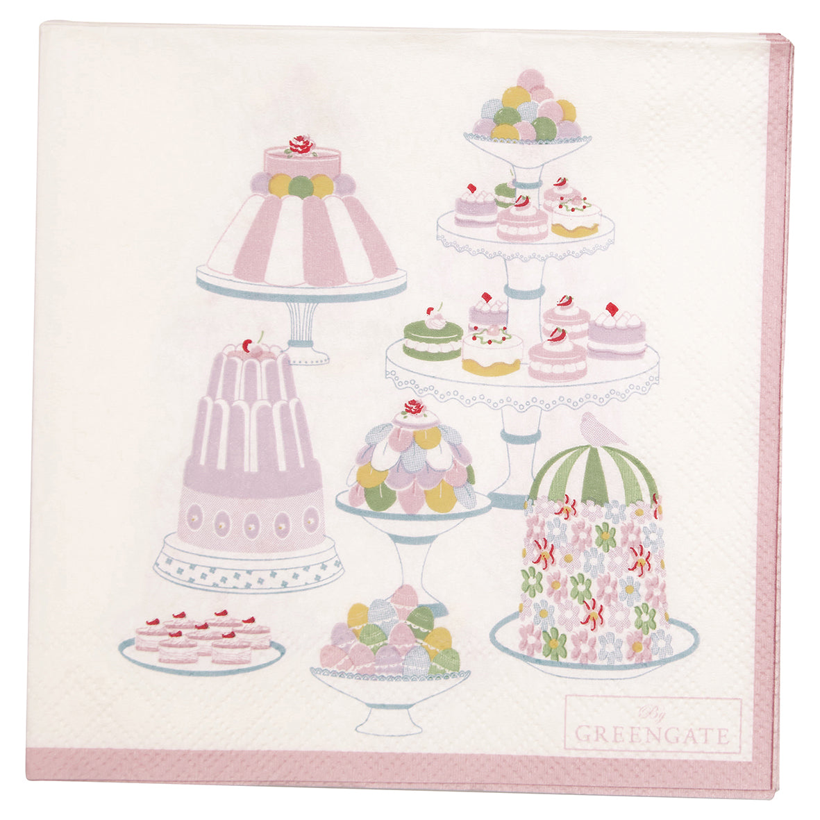 Serviett kaffe Tenna White Greengate