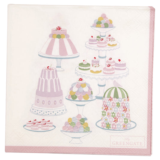 Serviett kaffe Tenna White Greengate