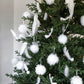 Julekule hvit offwhite fjærball Alot Design