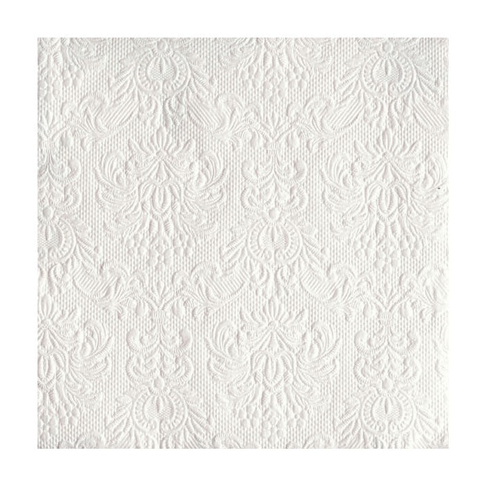 Serviett lunsj ensfarget hvit Elegance Ambiente