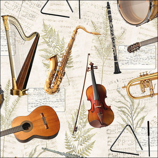 Serviett kaffe music musikkinstrumenter Ambiente