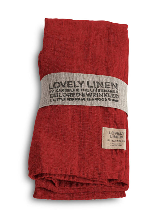 Linserviett røde Lovely linen